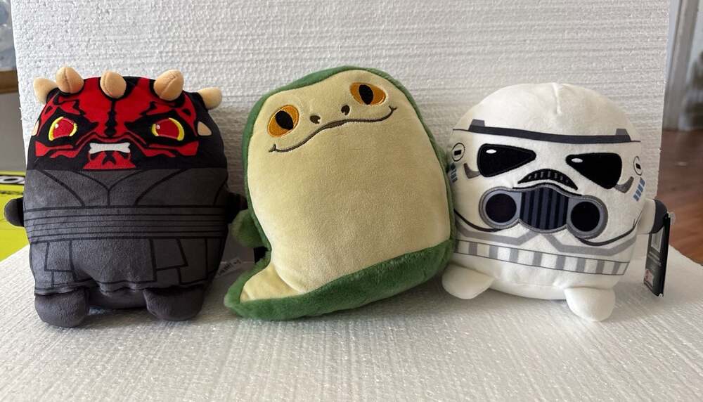 All 3 Mattel Star Wars Cuutopia 5-Inch Plush Set Darth Maul, Jabba The Hutt, and